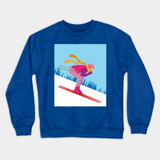 Skier Snow Mountains Extreme Sport Crewneck Sweatshirt